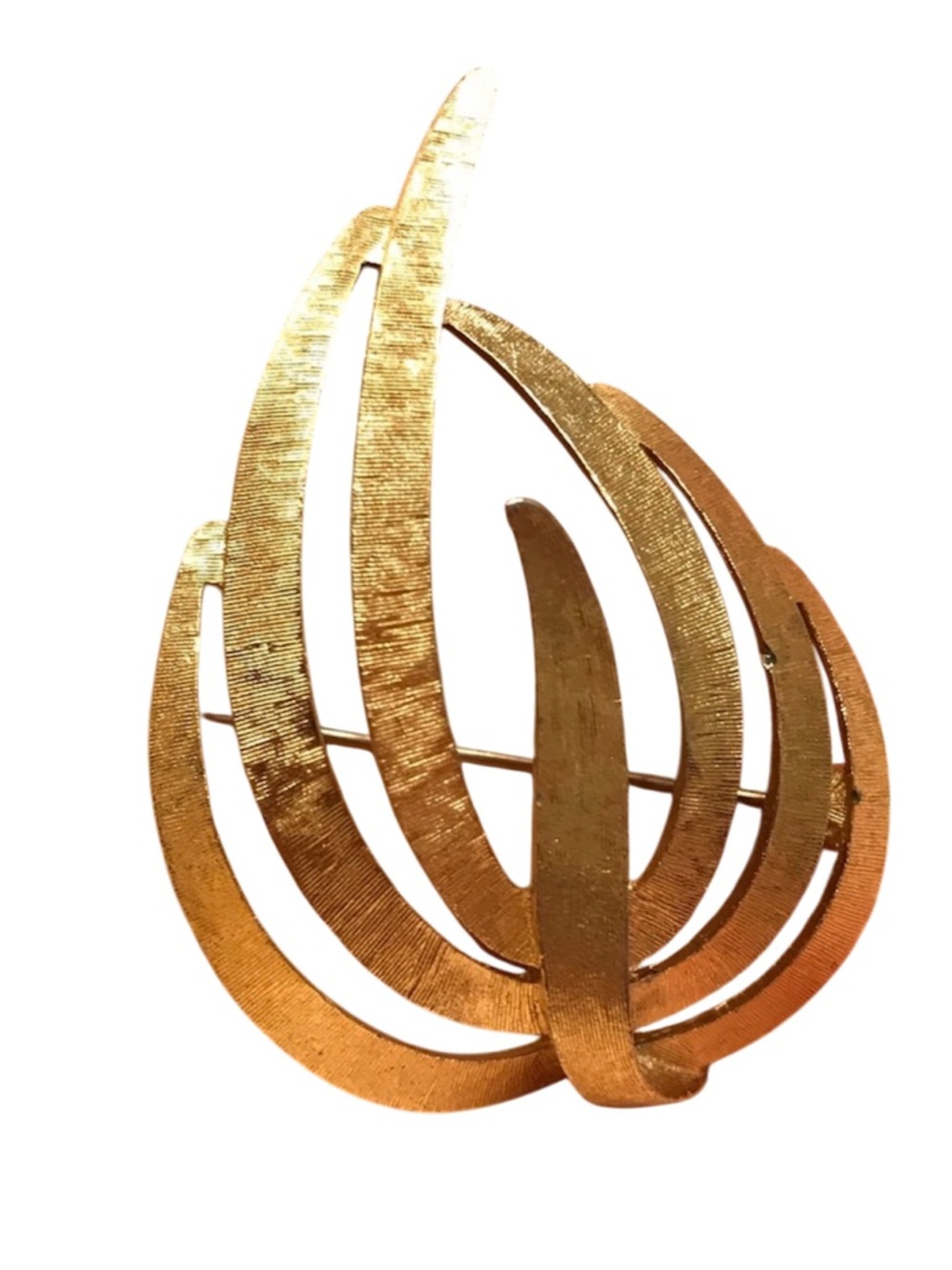 VTG Monet brushed gold-tone brooch EUC